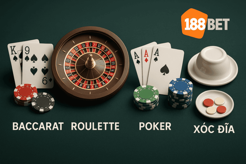 Các trò chơi casino-baccarat- roulette
