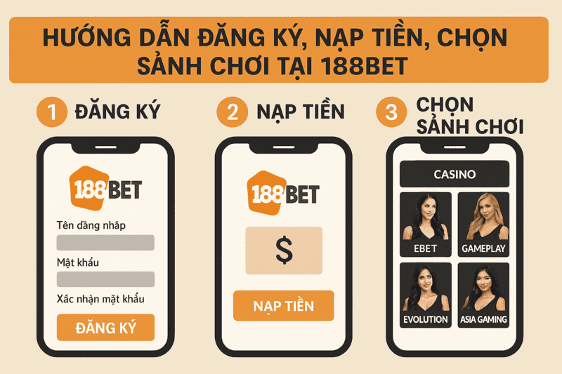 Hướng dẫn đăng kýnạp tiền chọn sảnh