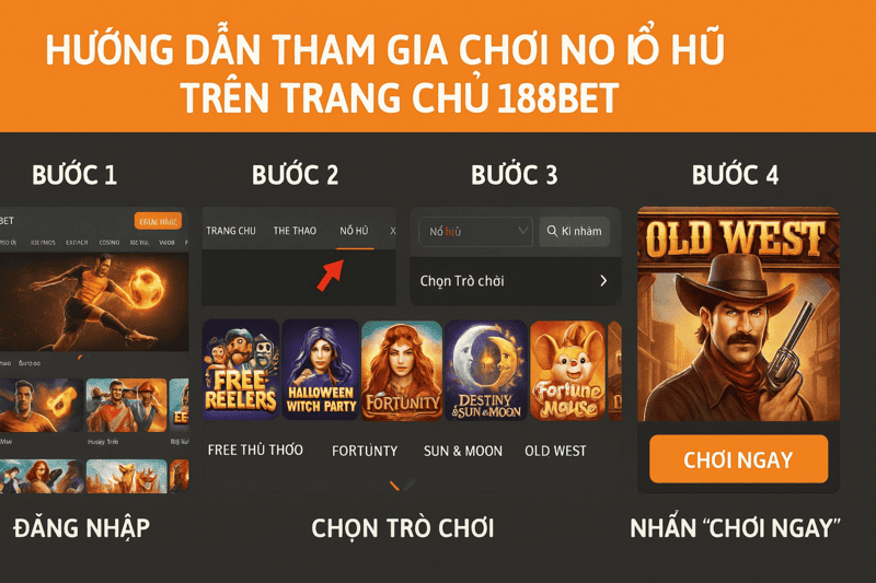 Huong dan tung buoc tham gia choi no hu tren trang chu 188BET Hướng dẫn từng bước tham gia chơi nổ hũ trên trang chủ 188BET