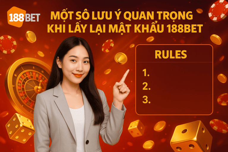 Mot so luu y quan trong khi lay lai mat khau 188bet Một số lưu ý quan trọng khi lấy lại mật khẩu 188bet